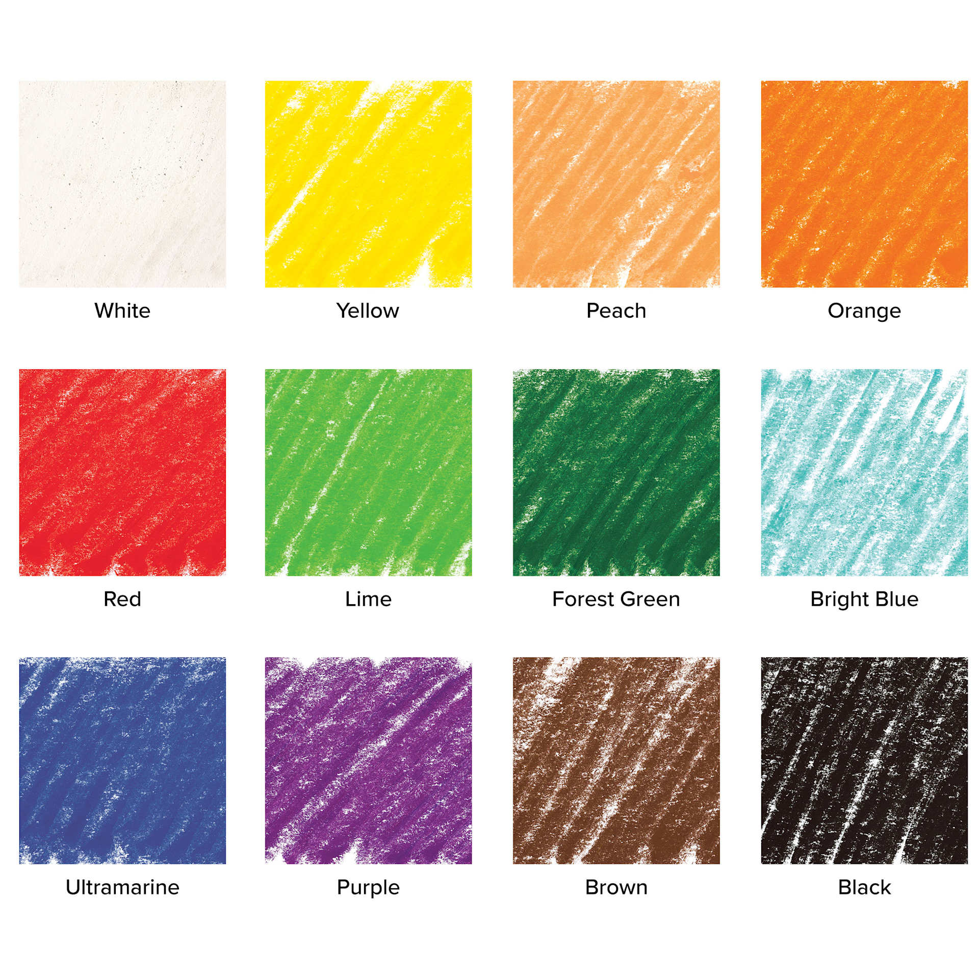Blick Studio Pastel Set - Assorted Colors, Set of 12, swatches