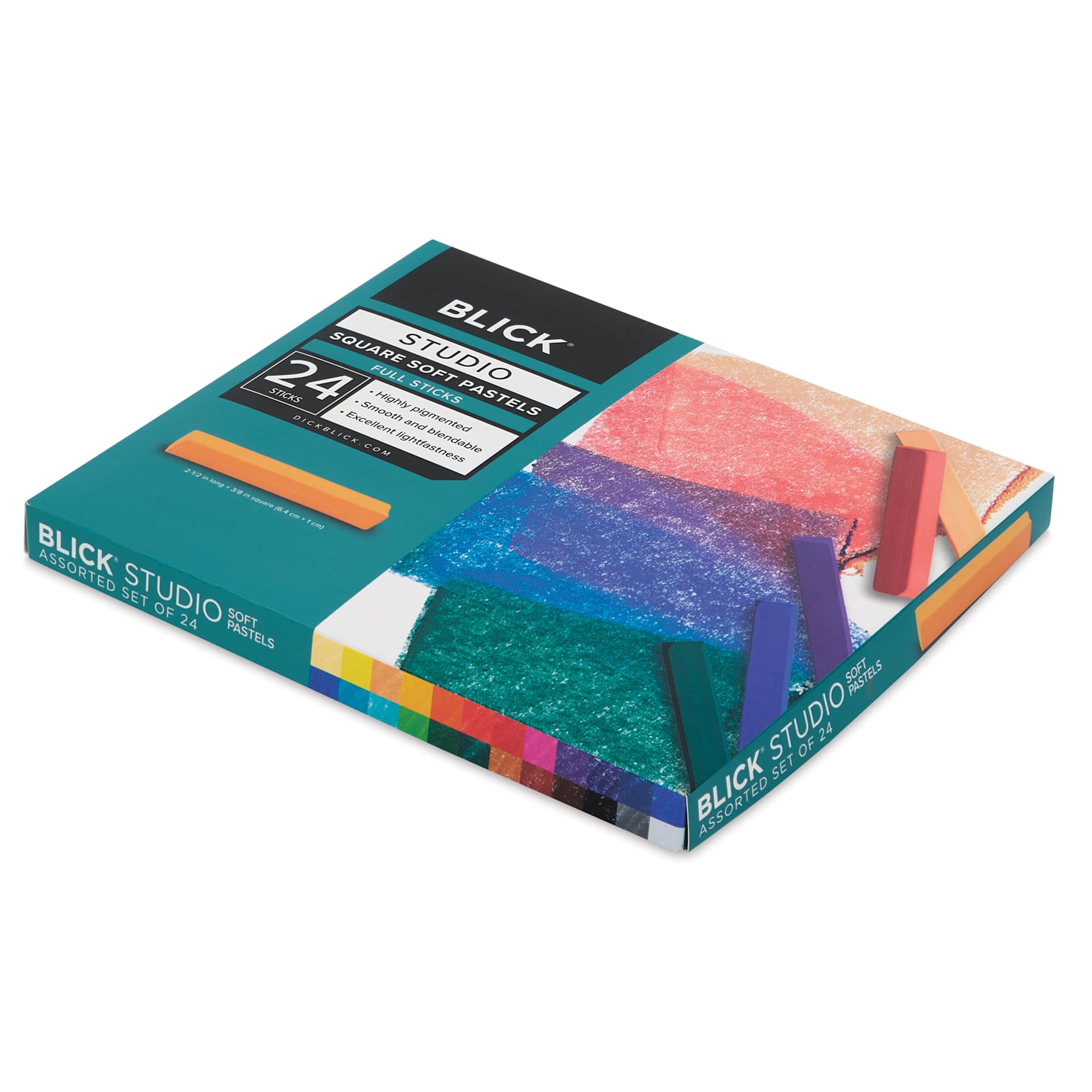 Blick Studio Pastel Set - Assorted Colors, Set of 24, at an angle