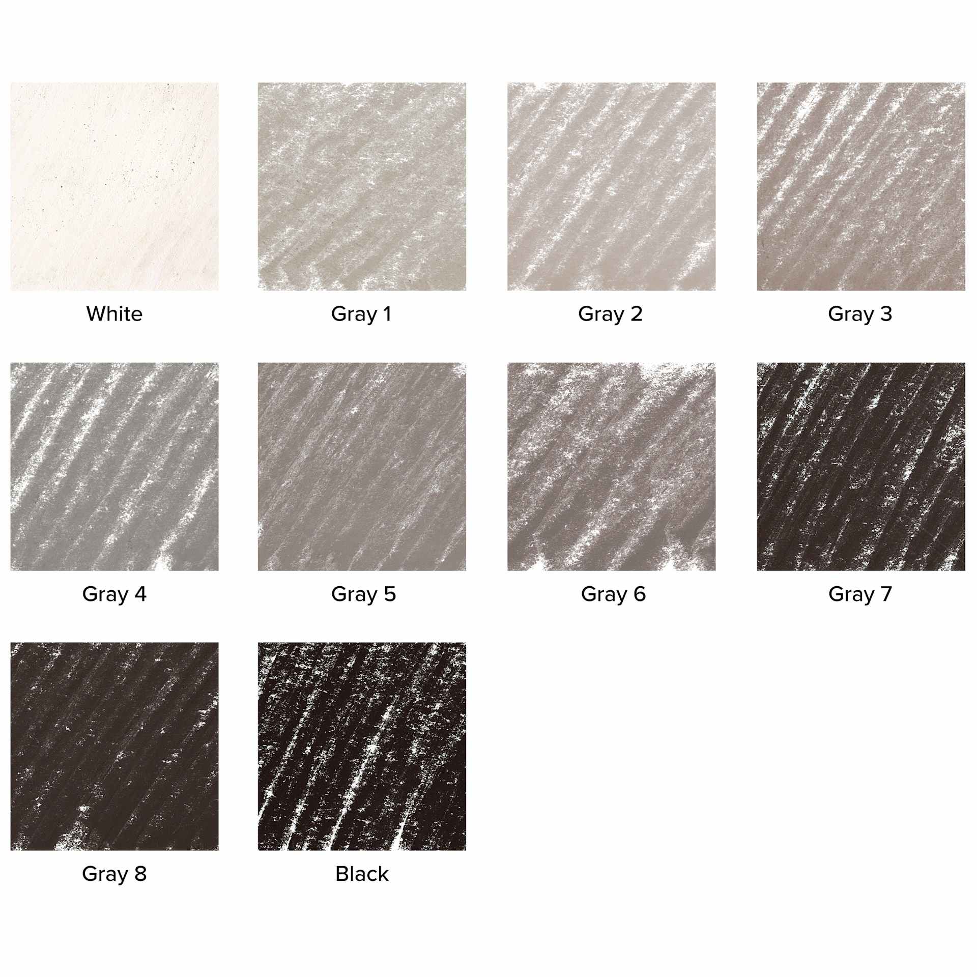 Blick Studio Pastel Set - Graytone Colors, Set of 12, color swatch Blick Studio Pastel Set - Graytone Colors, Set of 12, color swatch