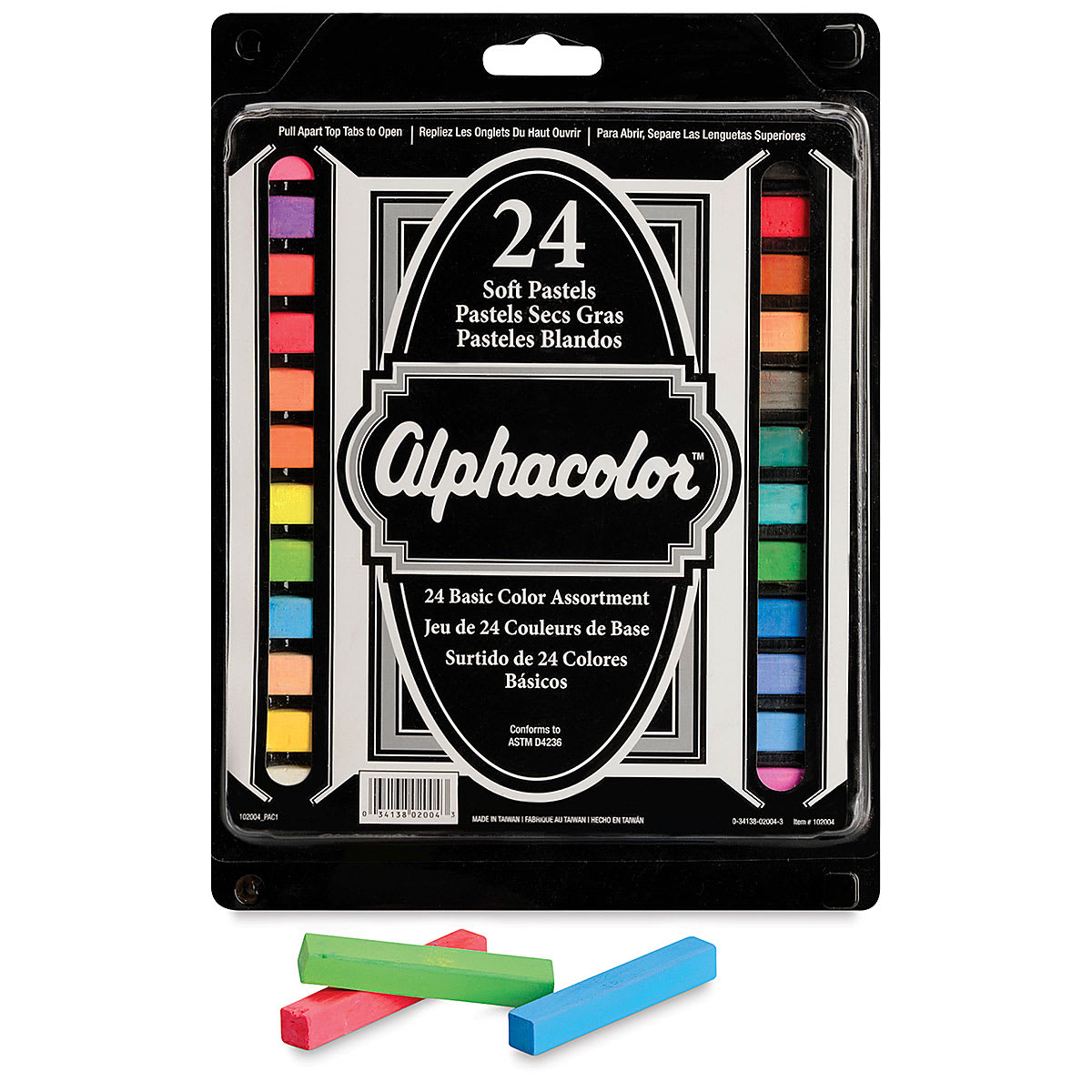 Alphacolor Soft Pastels - Basic Colors, Set of 24
