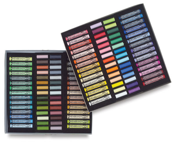 Rembrandt Soft Pastels Set of 120 (60 Full Sticks and 60 Half-Sticks), Assorted. In package. Rembrandt Soft Pastels Set of 120 (60 Full Sticks and 60 Half-Sticks), Assorted. In package.