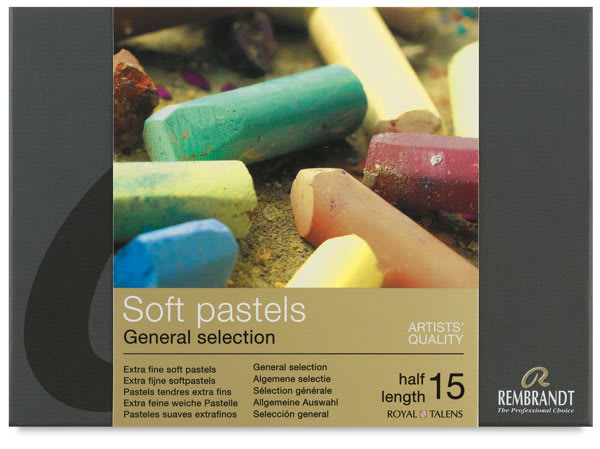 Rembrandt Soft Pastels Set of 15, Half-Sticks. Front of package.