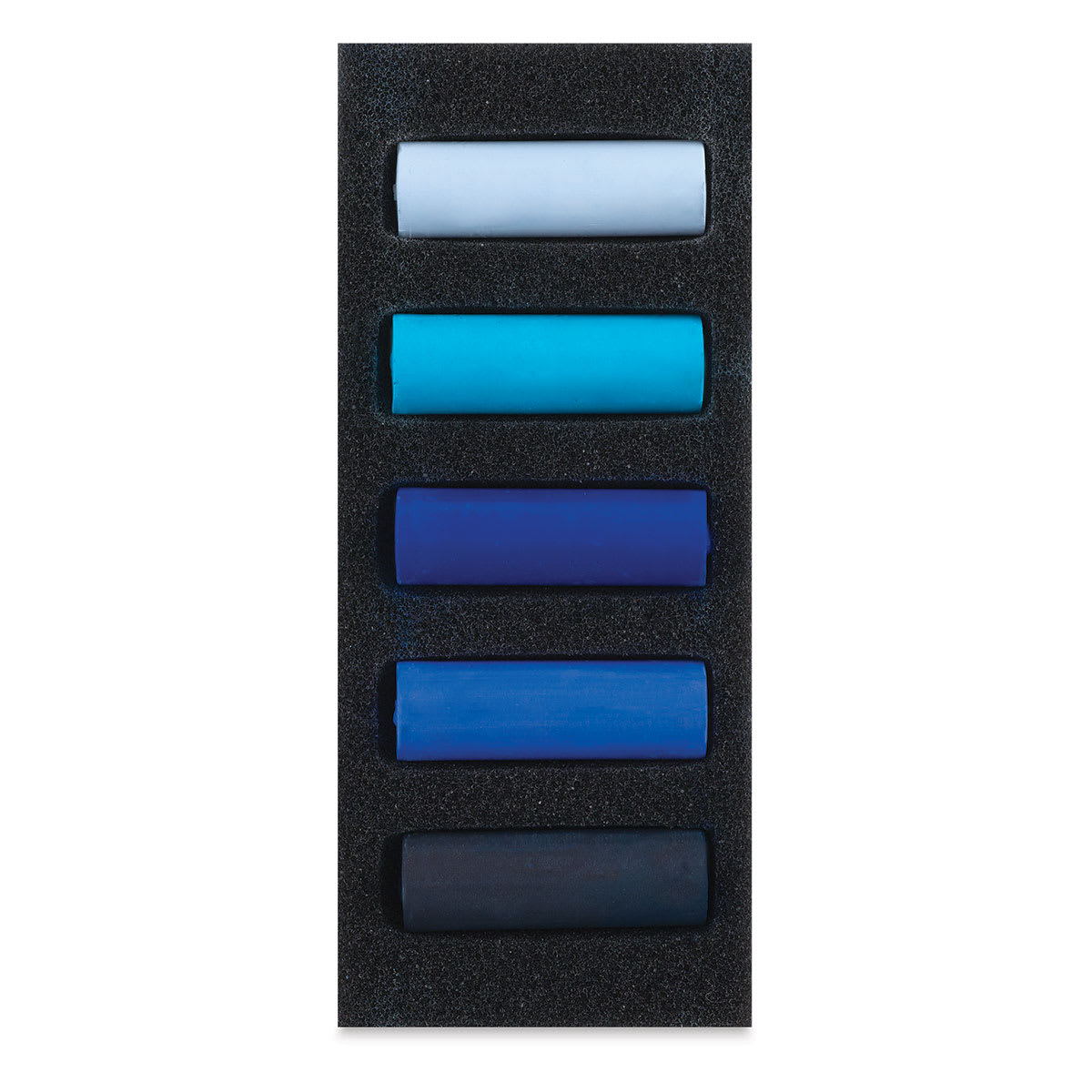 Rembrandt Soft Pastels Set of 5, Deep Blues, Half-Sticks. In package.