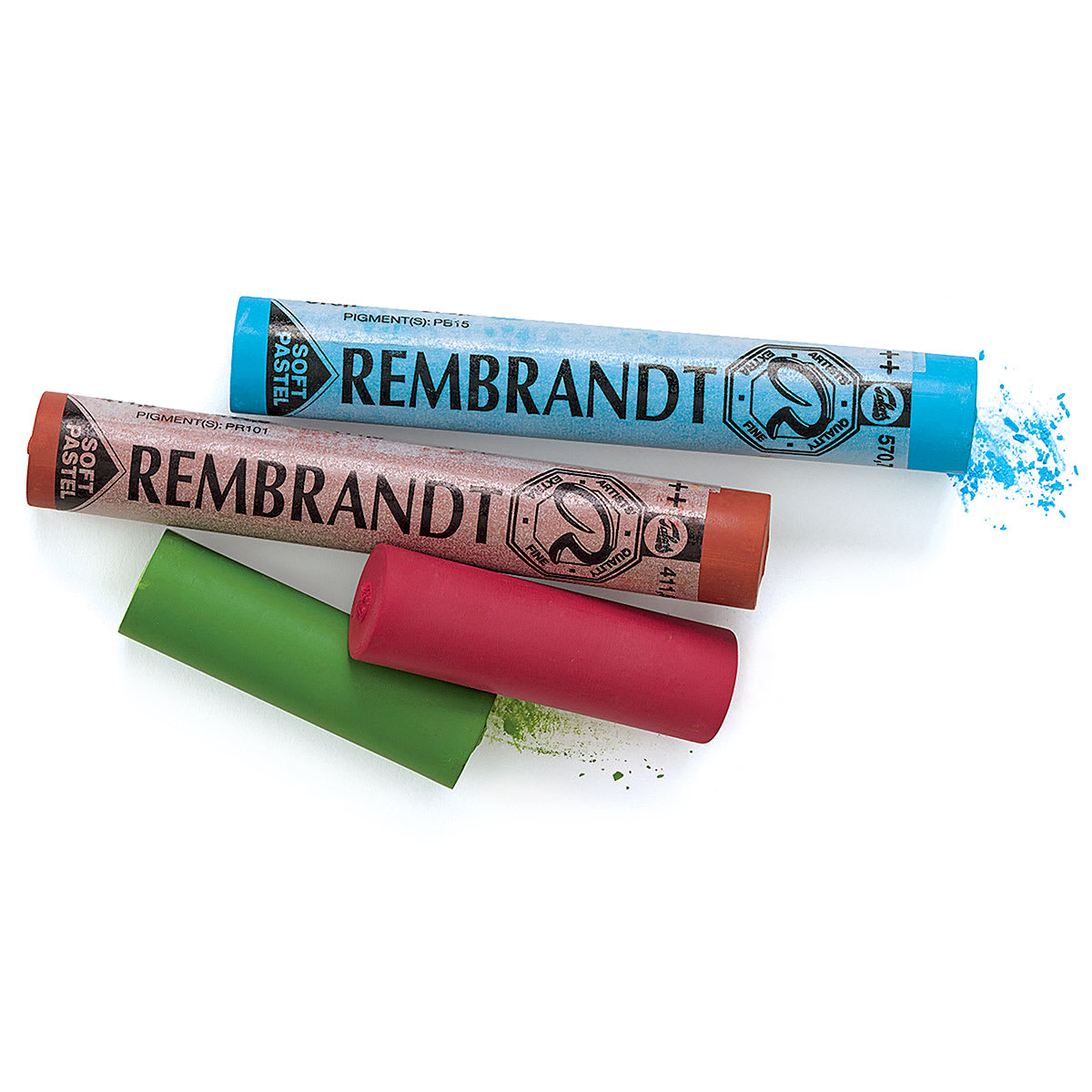 Rembrandt Soft Pastels are available in full and half sticks. Rembrandt Soft Pastels are available in full and half sticks.