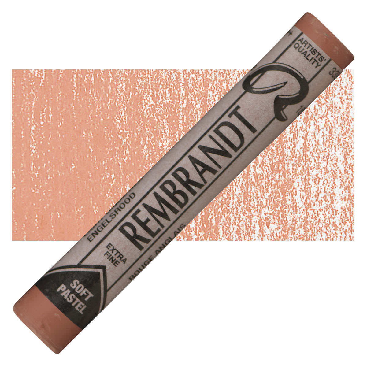 Rembrandt Soft Pastel - Light Red Oxide 339.5 pastel and swatch