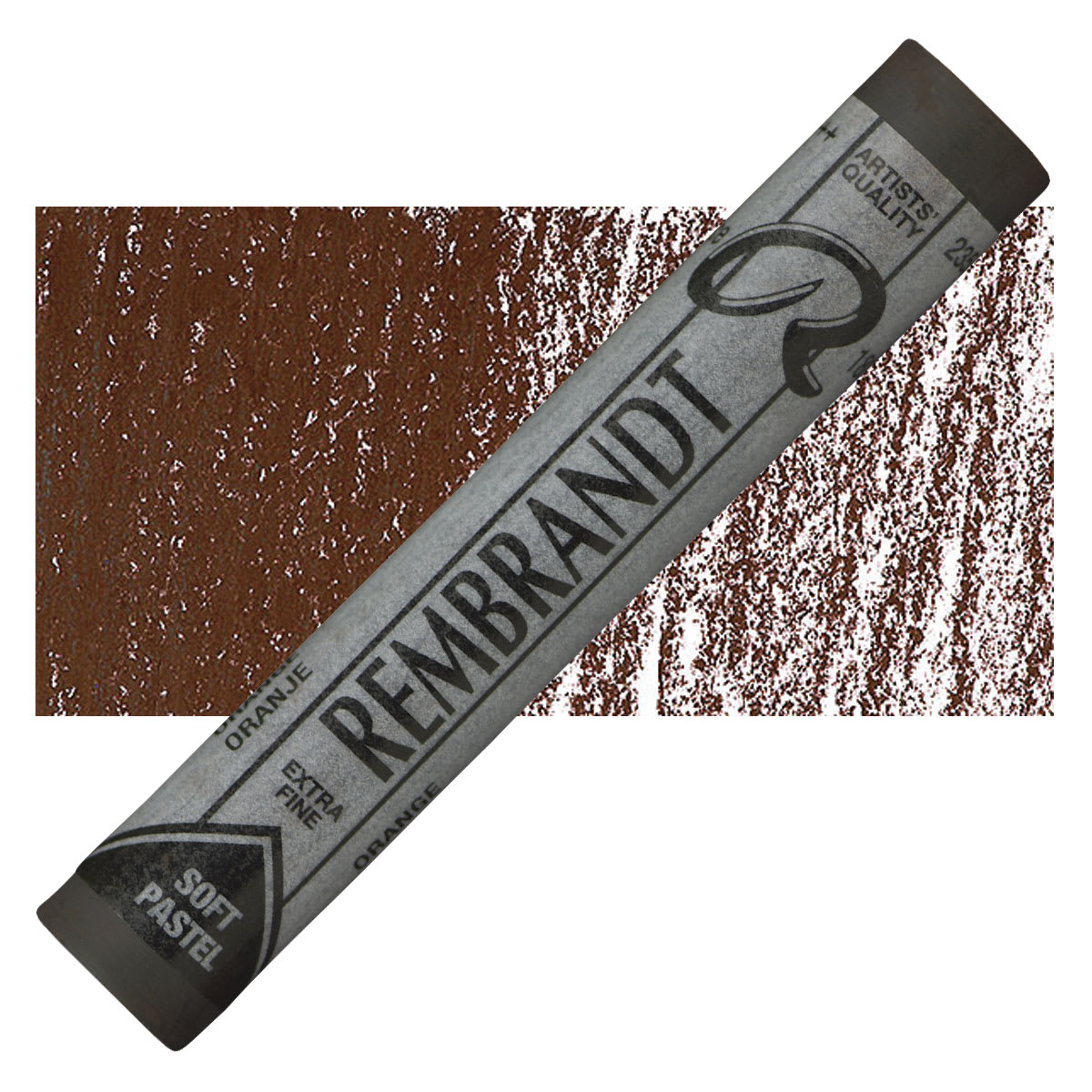 Rembrandt Soft Pastel - Orange 235.1 pastel and swatch