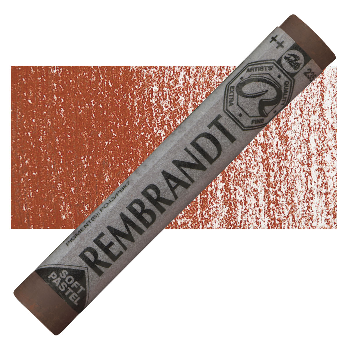 Rembrandt Soft Pastel - Orange 235.3 pastel and swatch