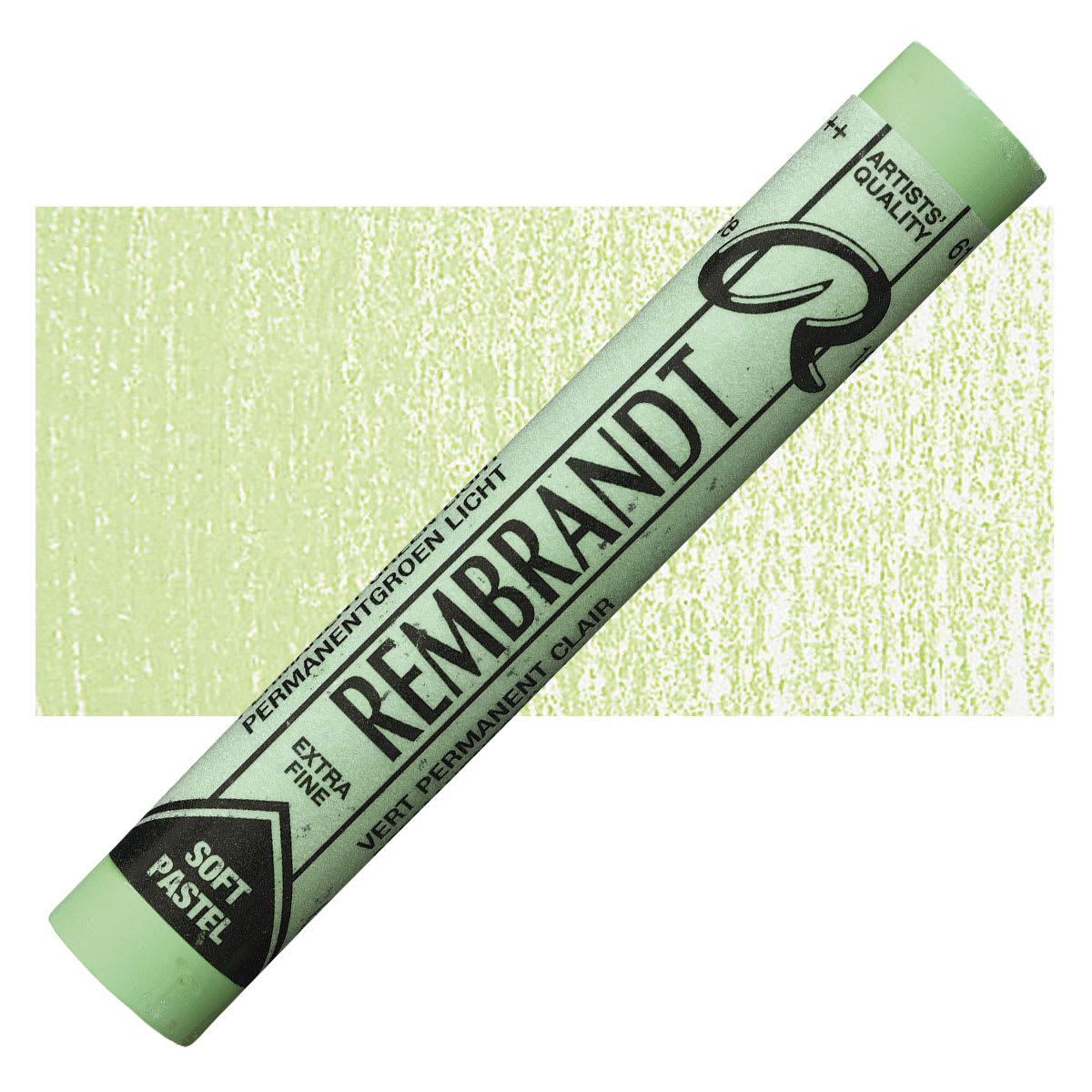 Rembrandt Soft Pastel - Permanent Green Light 618.9 pastel and swatch