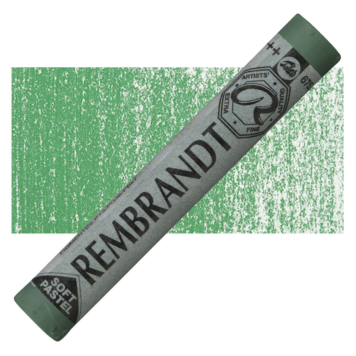 Rembrandt Soft Pastel - Phthalo Green 675.3 pastel and swatch