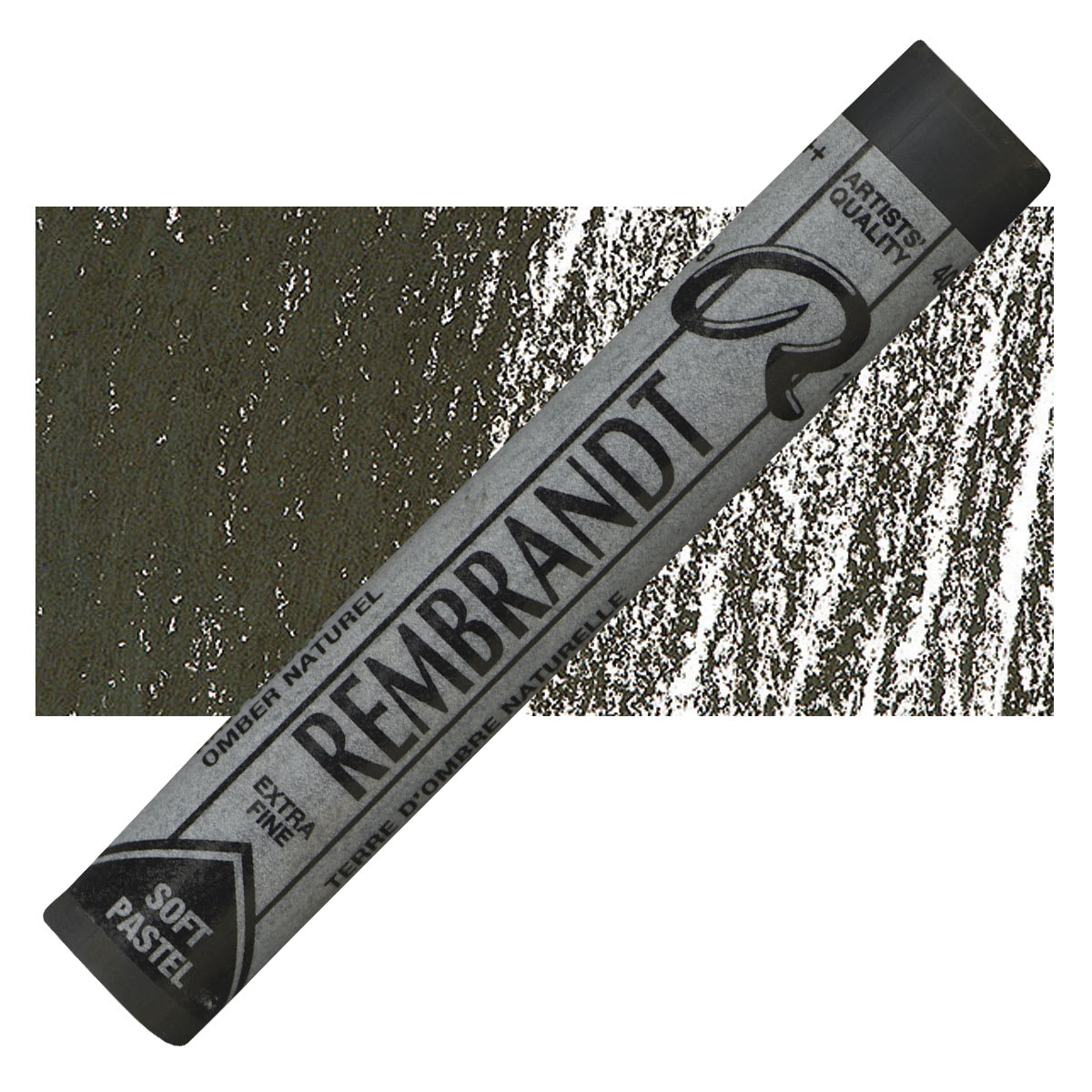 Rembrandt Soft Pastel - Raw Umber 408.1 pastel and swatch