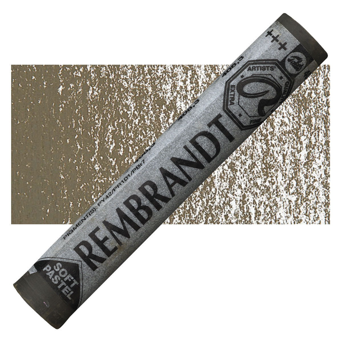 Rembrandt Soft Pastel - Raw Umber 408.3 pastel and swatch