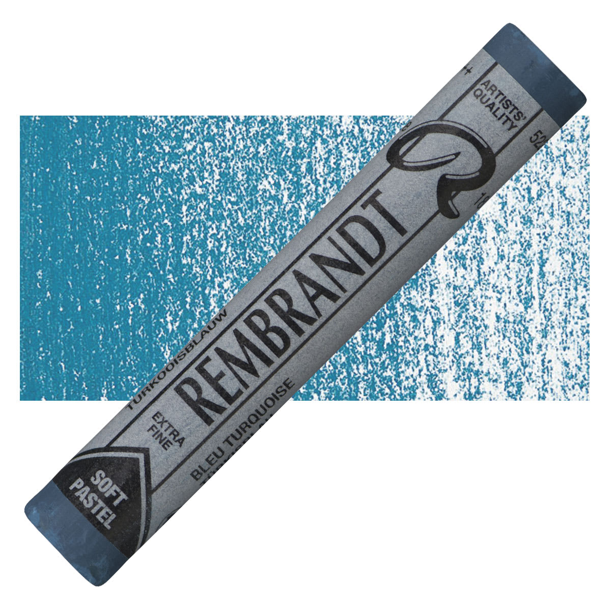Rembrandt Soft Pastel - Turquoise 522.3 pastel and swatch