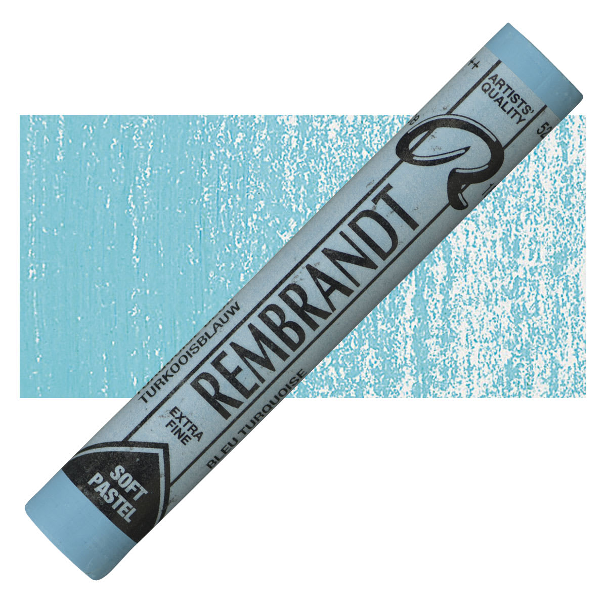 Rembrandt Soft Pastel - Turquoise 522.8 pastel and swatch
