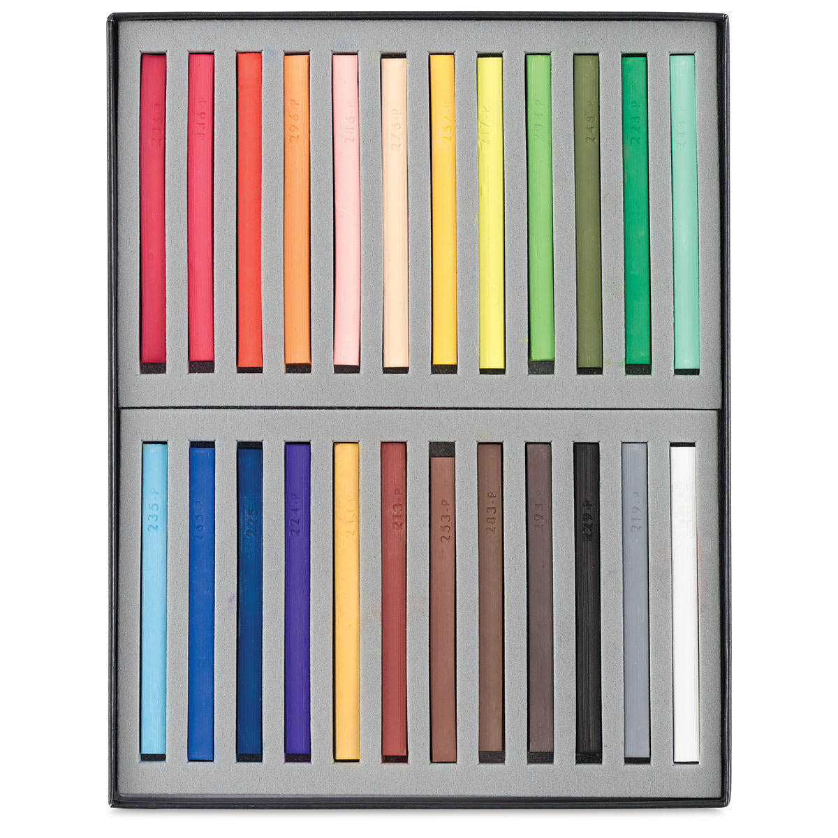 Prismacolor NuPastel Color Sticks - Set of 24 Assorted Colors. Inner two trays of sticks. Prismacolor NuPastel Color Sticks - Set of 24 Assorted Colors. Inner two trays of sticks.