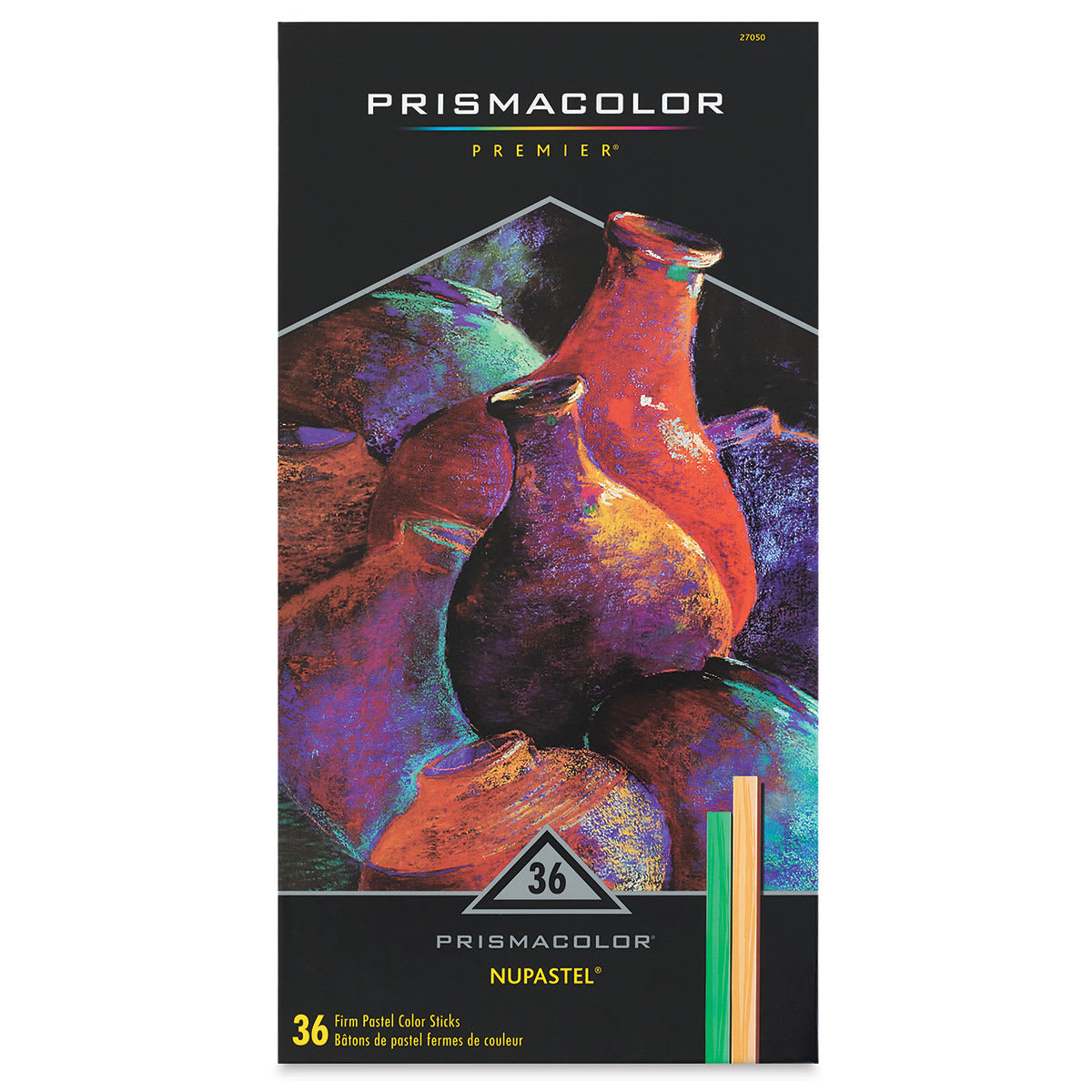 Prismacolor Premier NuPastel Color Sticks - Assorted Colors, Set of 36, front of the packaging