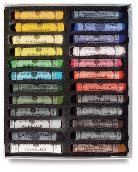 Sennelier Soft Pastel Set of 24, Starter. Inside of package.