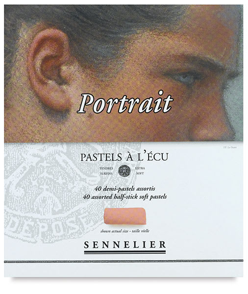 Sennelier Soft Pastels - Set of 40, Portrait Colors, Half Sticks (front of box)
