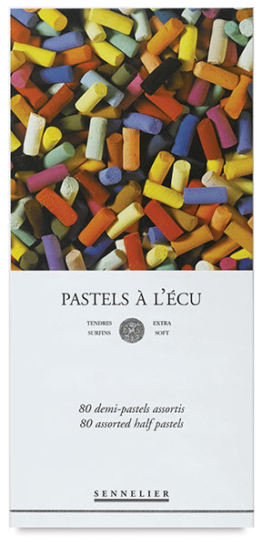 Sennelier Soft Pastels - Set of 80, Assorted Colors, Half Sticks (front of box)