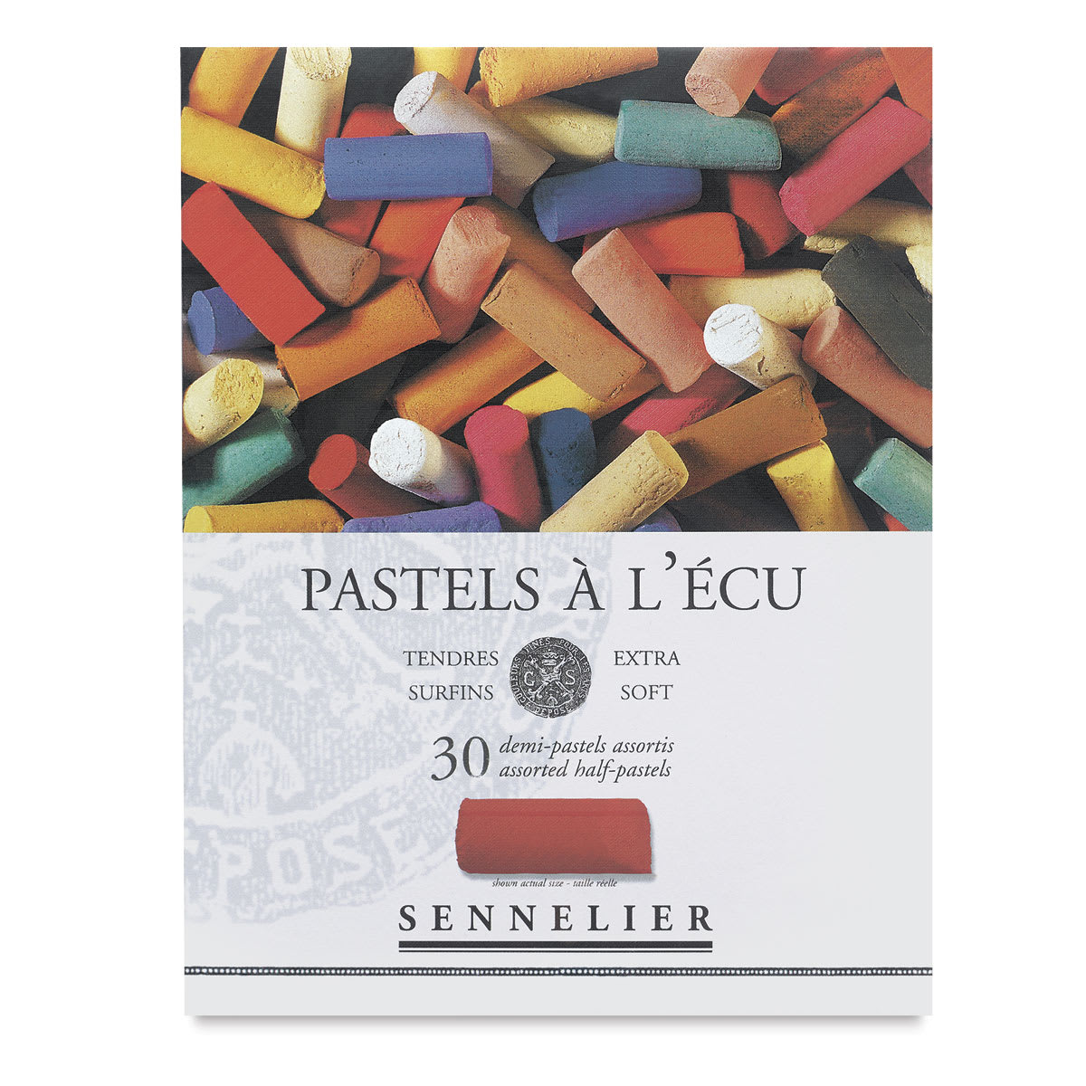 Sennelier Soft Pastels - Set of 30, Assorted Colors, Half Sticks (front of box)
