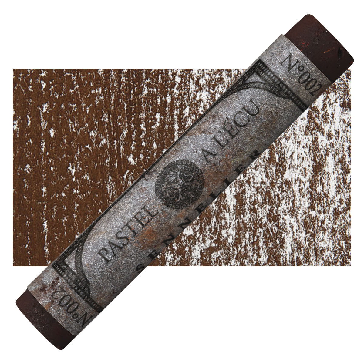 Sennelier Soft Pastel - Black Brown 002 pastel and swatch
