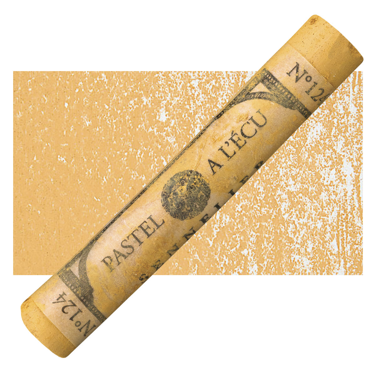 Sennelier Soft Pastel - Brown Ochre 124 pastel and swatch