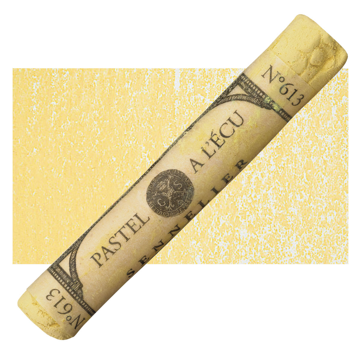 Sennelier Soft Pastel - Cadmium Yellow Deep 613 pastel and swatch