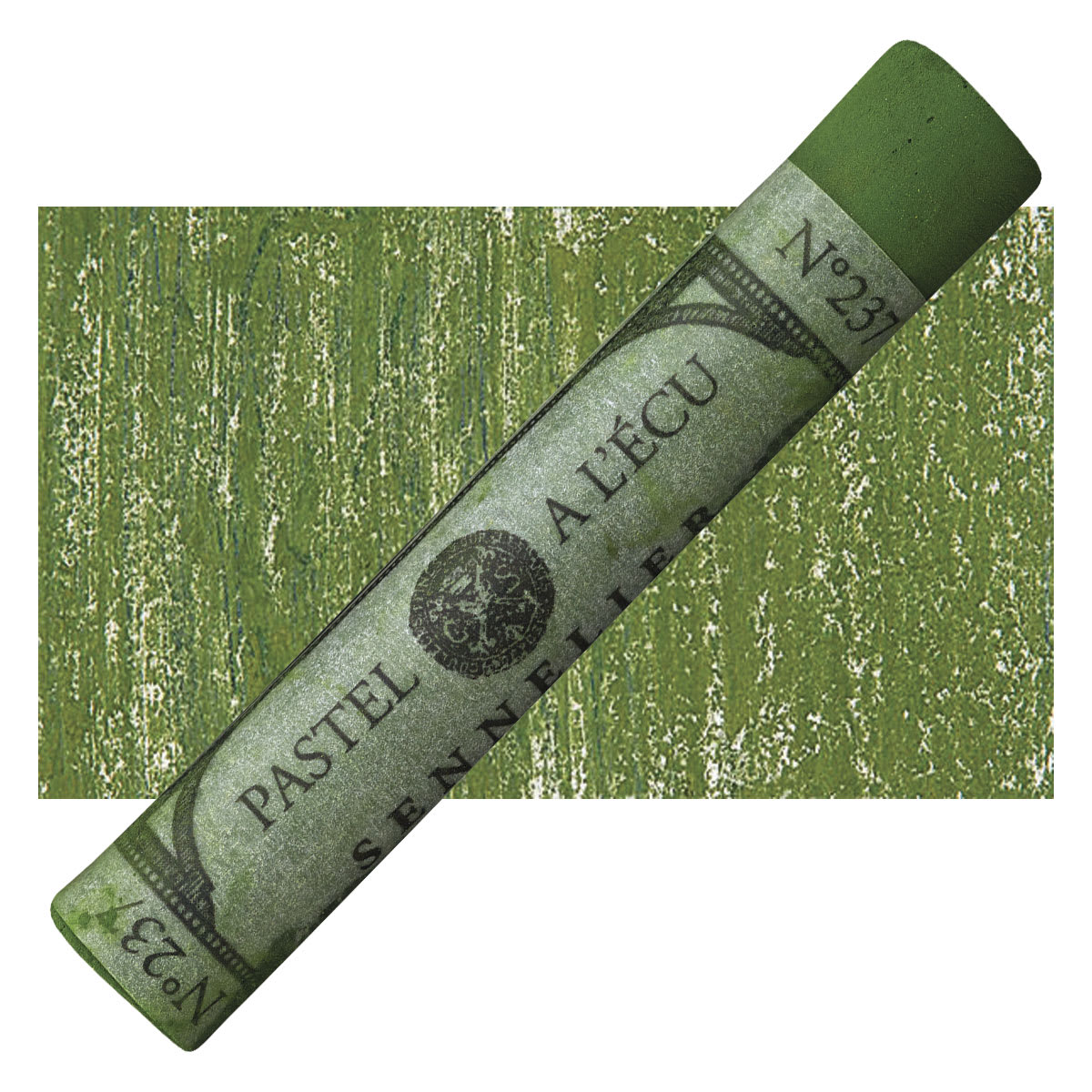 Sennelier Soft Pastel - Olive Green 237 pastel and swatch