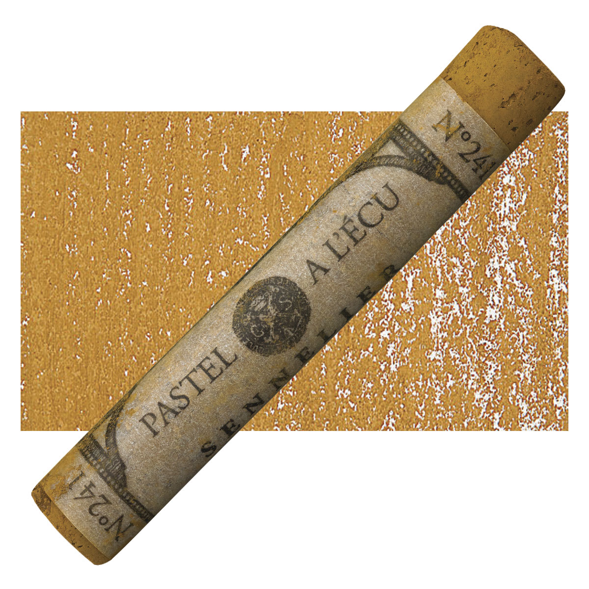 Sennelier Soft Pastel - Olive Green 241 pastel and swatch
