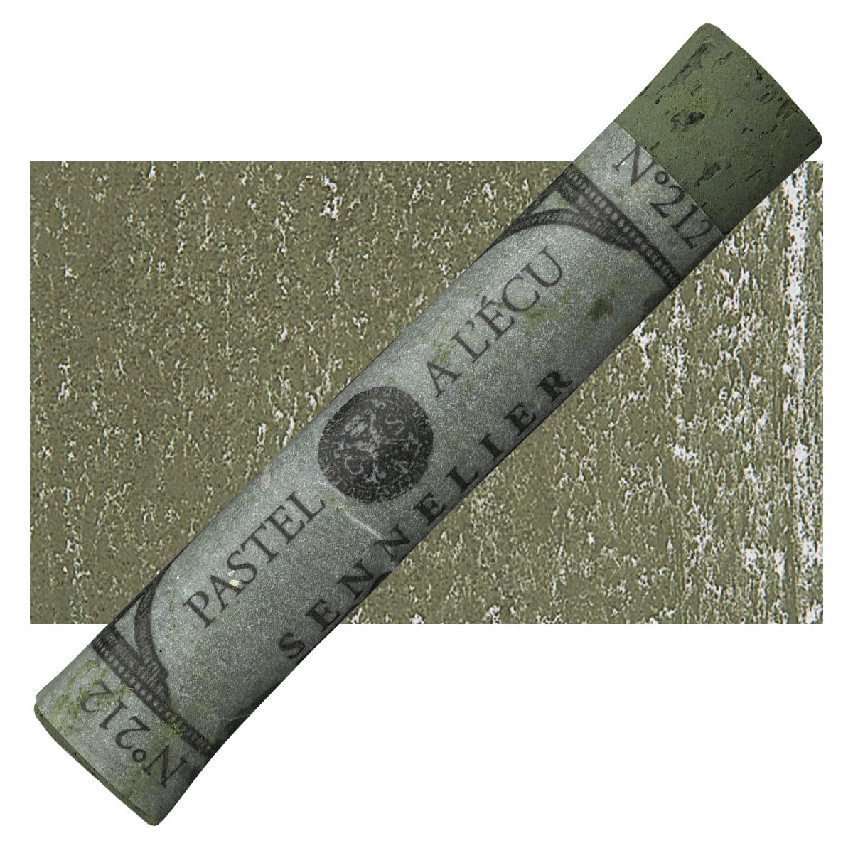 Sennelier Soft Pastel - Reseda Grey Green 212 pastel and swatch