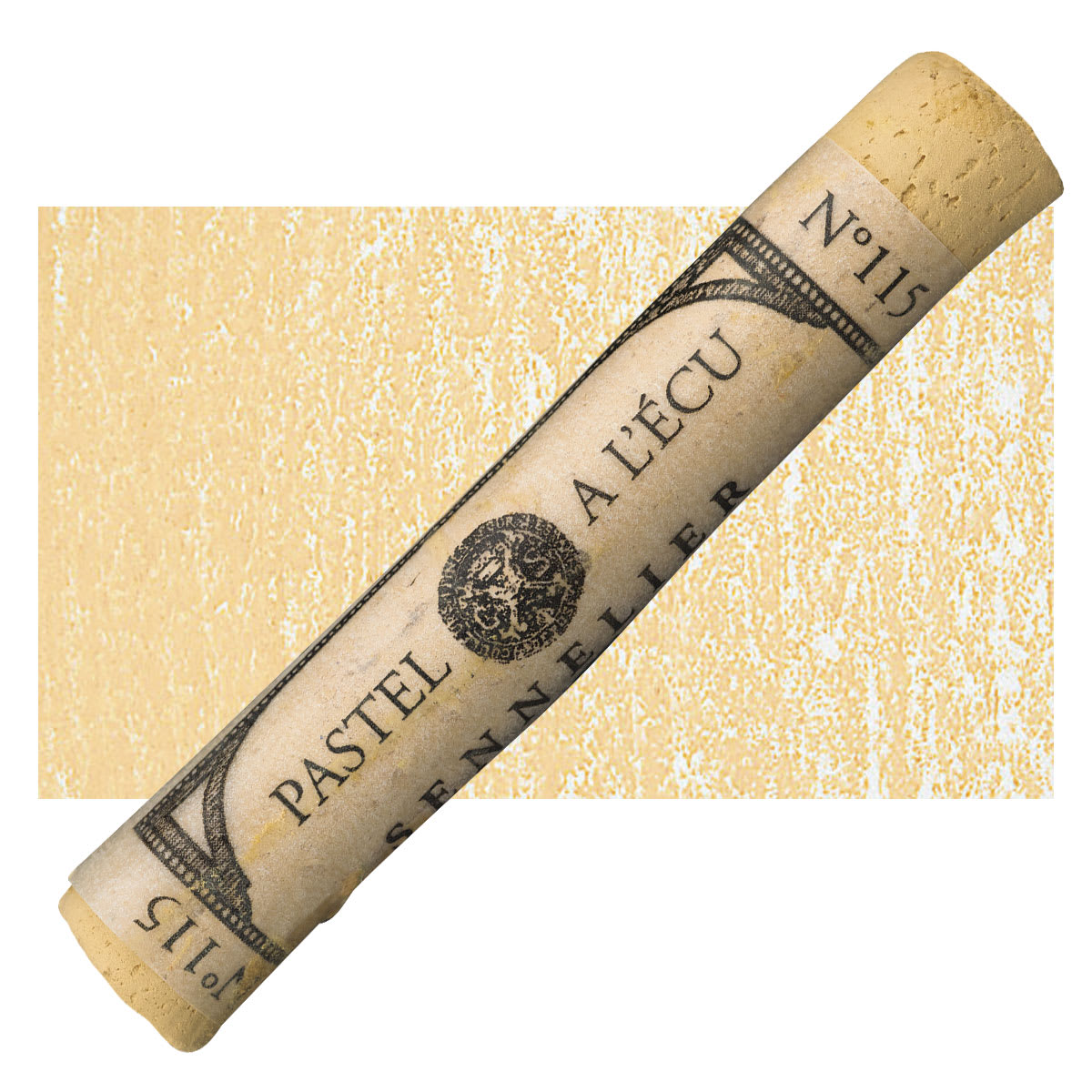 Sennelier Soft Pastel - Yellow Ochre 115 pastel and swatch