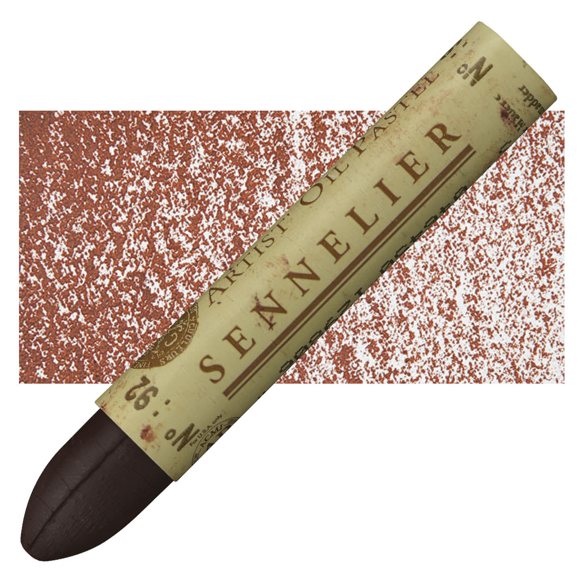 Sennelier Oil Pastel - Brown Madder oil pastel and swatch