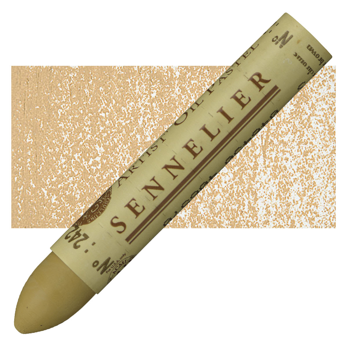 Sennelier Oil Pastel - Chrome Brown oil pastel and swatch