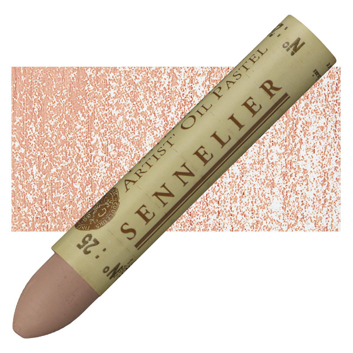 Sennelier Oil Pastel - Rose Ochre Deep oil pastel and swatch