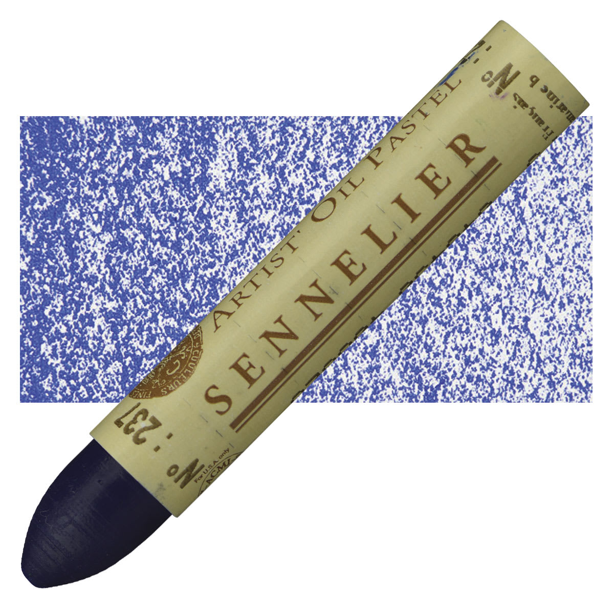Sennelier Oil Pastel - French Ultramarine Blue oil pastel and swatch