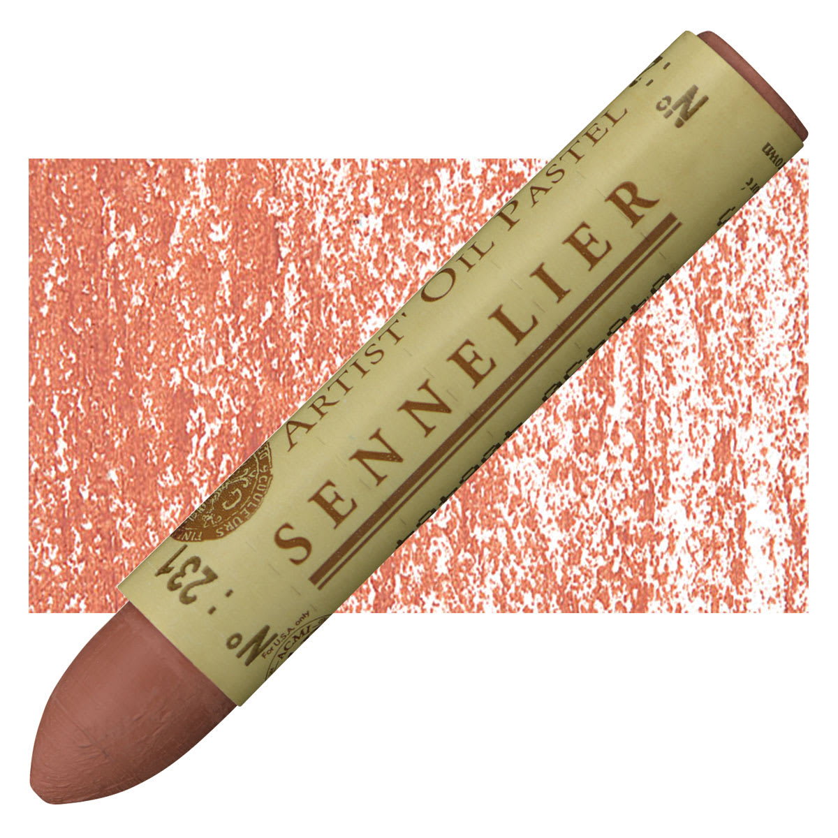 Sennelier Oil Pastel - Gold Brown oil pastel and swatch