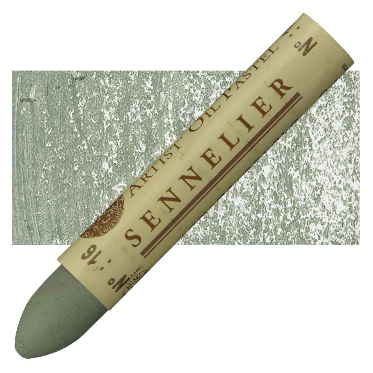 Sennelier Oil Pastel - Grey Green oil pastel and swatch