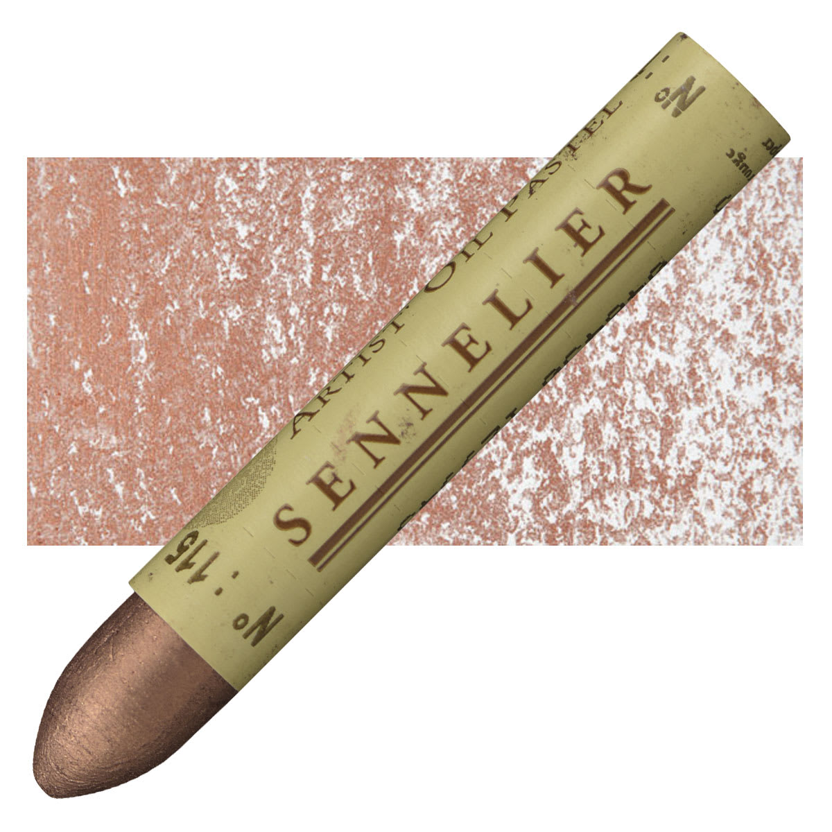 Sennelier Oil Pastel - Red Copper oil pastel and swatch