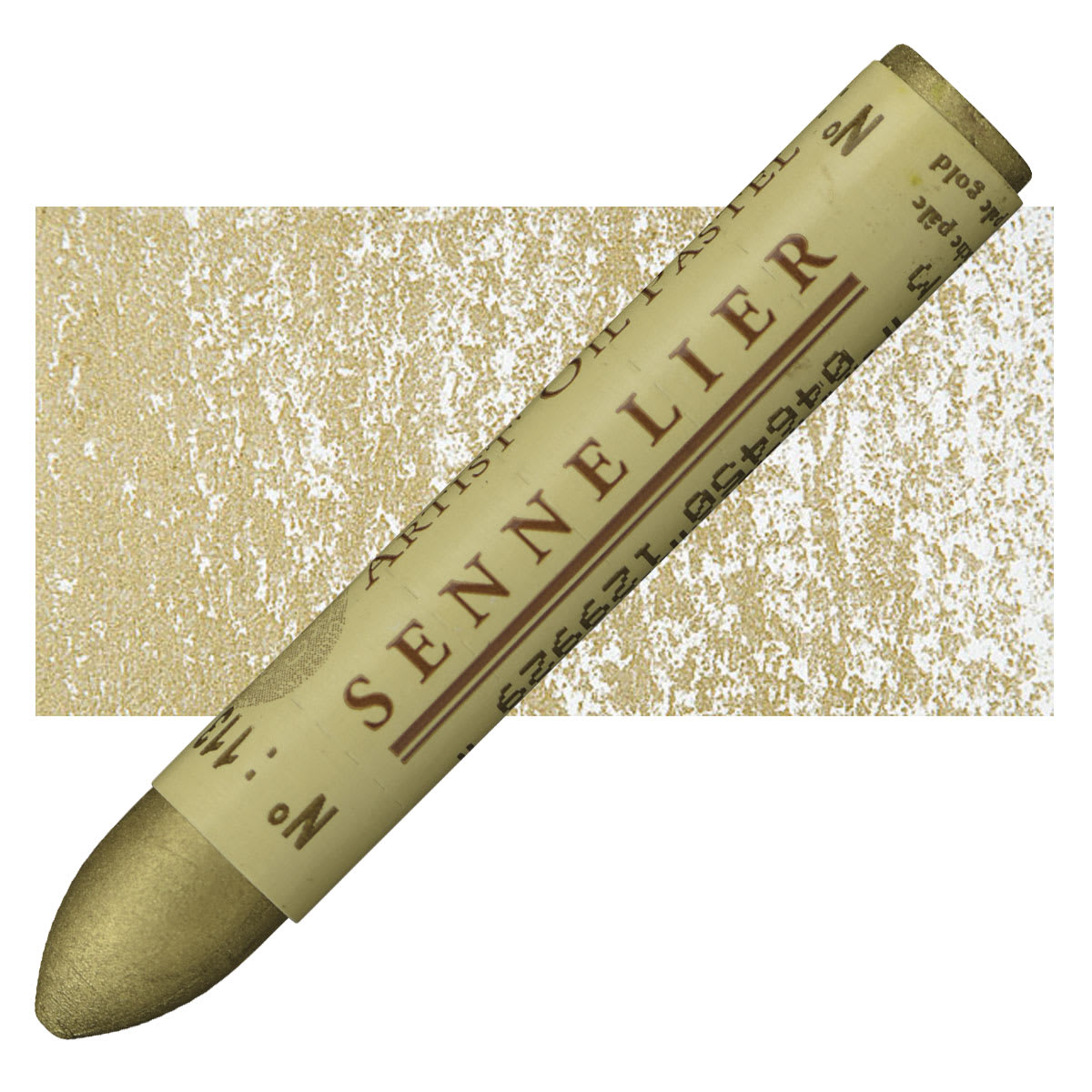 Sennelier Oil Pastel - Rich Pale Gold oil pastel and swatch