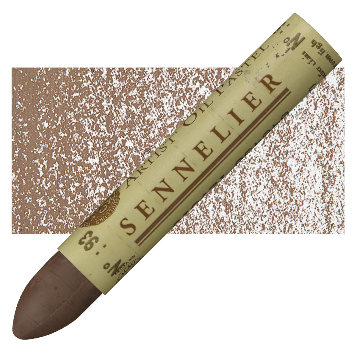Sennelier Oil Pastel - Sennelier Brown Light oil pastel and swatch