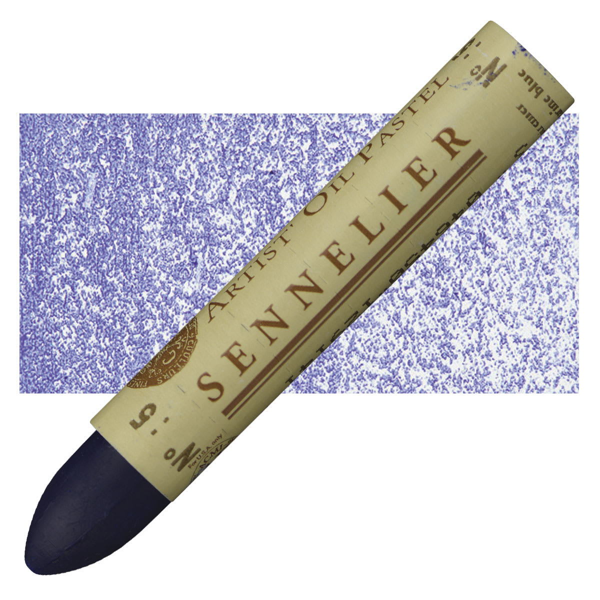 Sennelier Oil Pastel - Ultramarine Blue oil pastel and swatch