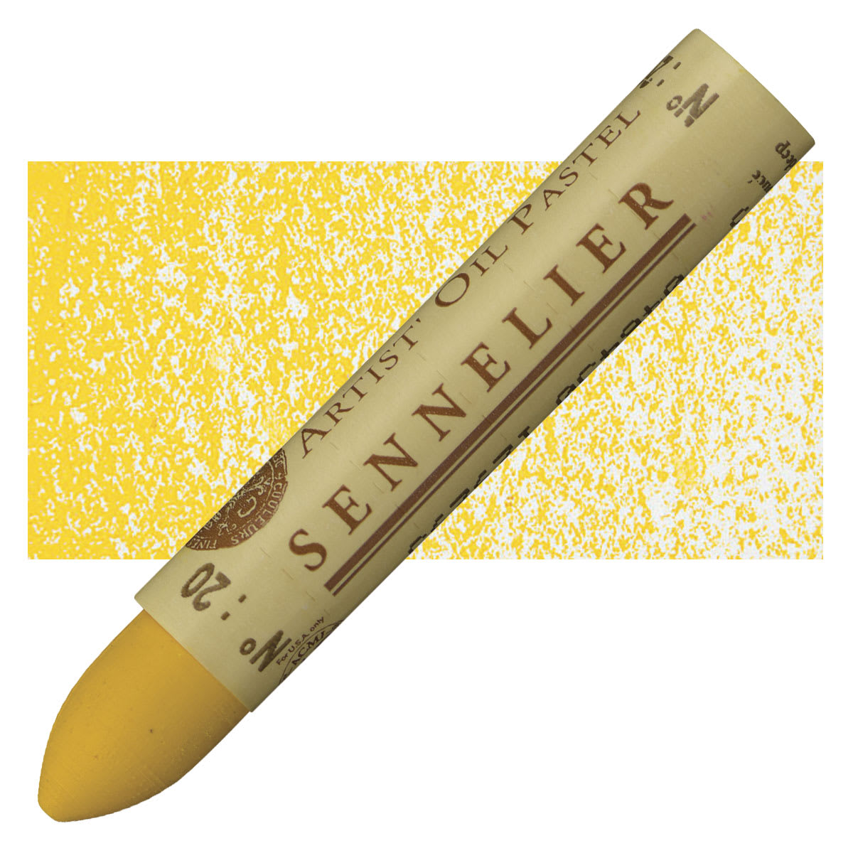 Sennelier Oil Pastel - Yellow Deep oil pastel and swatch