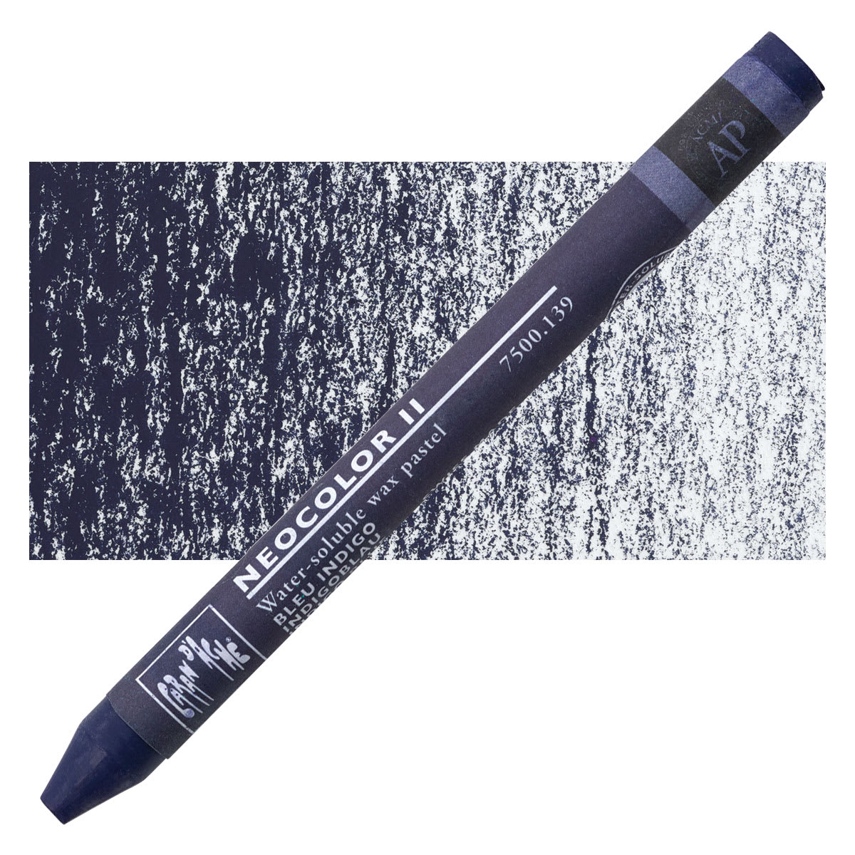 Caran d'Ache Neocolor II Aquarelle Artists' Pastel - Indigo Blue pastel and swatch