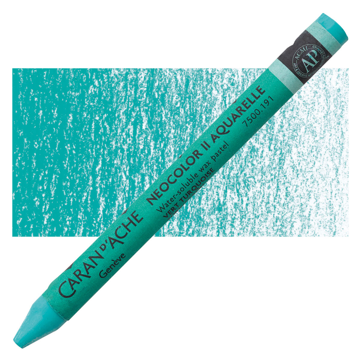 Caran d'Ache Neocolor II Aquarelle Artists' Pastel - Turquoise pastel and swatch