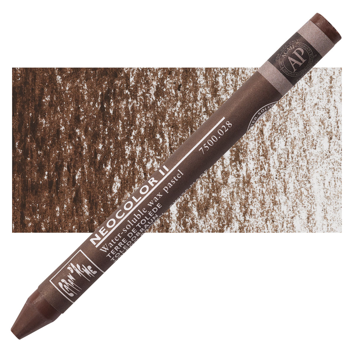 Caran d'Ache Neocolor II Aquarelle Artists' Pastel - Toledo Brown pastel and swatch Caran d'Ache Neocolor II Aquarelle Artists' Pastel - Toledo Brown pastel and swatch