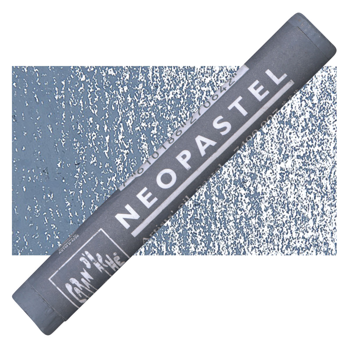 Caran d'Ache Neopastel - Dark Gray pastel and swatch