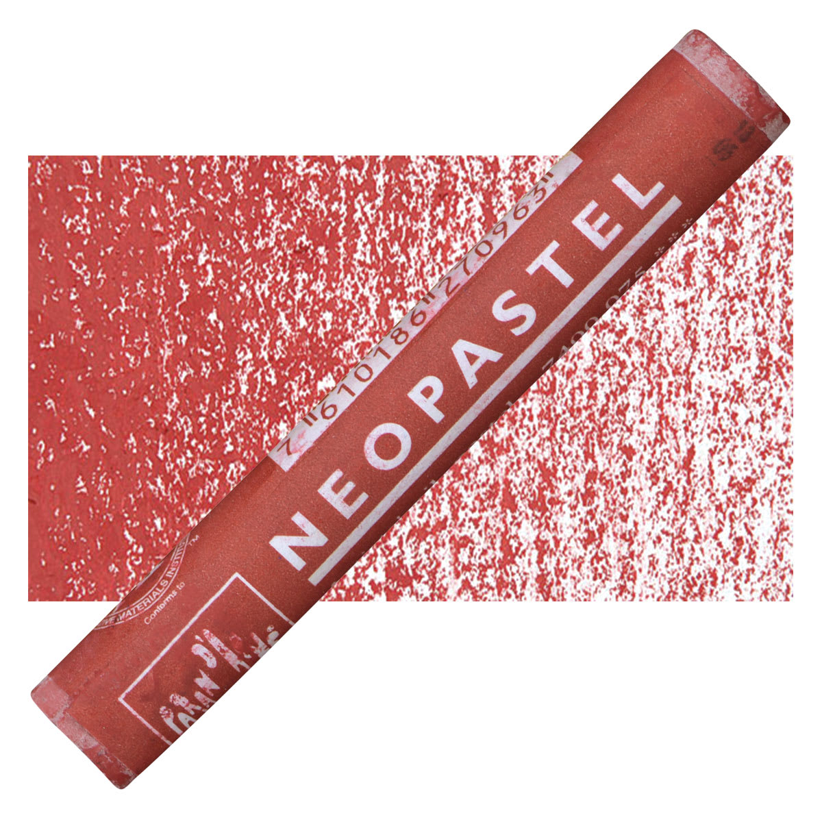 Caran d'Ache Neopastel - Indian Red pastel and swatch