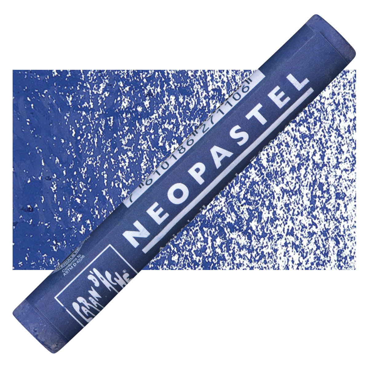 Caran d'Ache Neopastel - Night Blue pastel and swatch