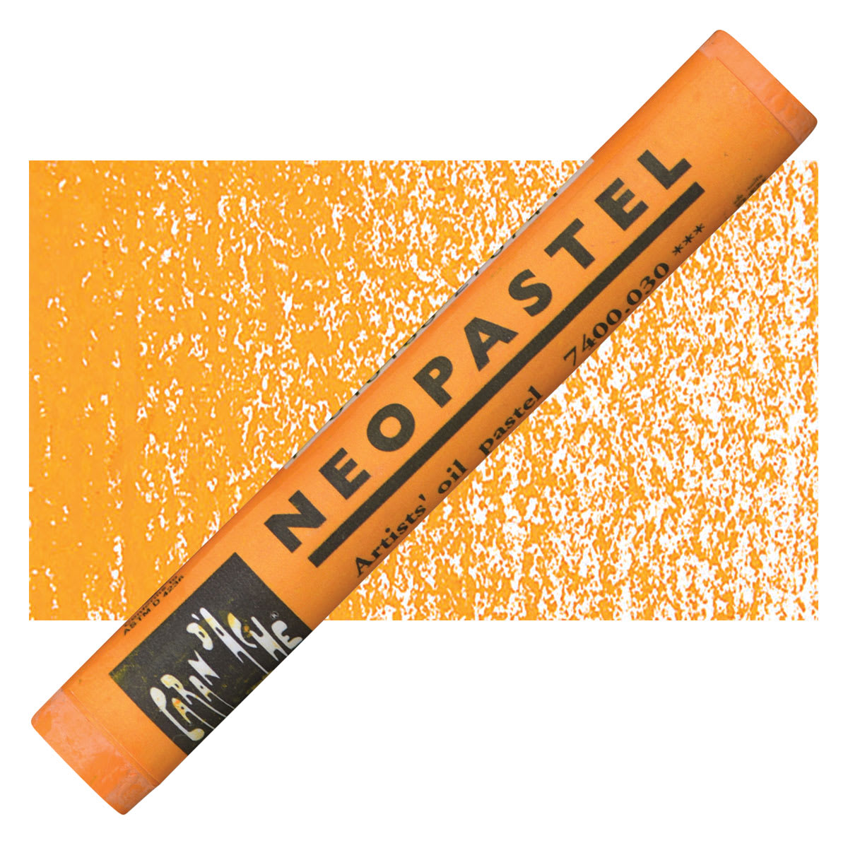 Caran d'Ache Neopastel - Orange pastel and swatch