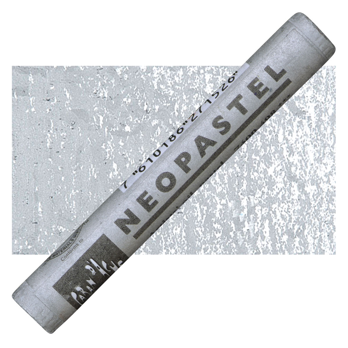 Caran d'Ache Neopastel - Silver pastel and swatch