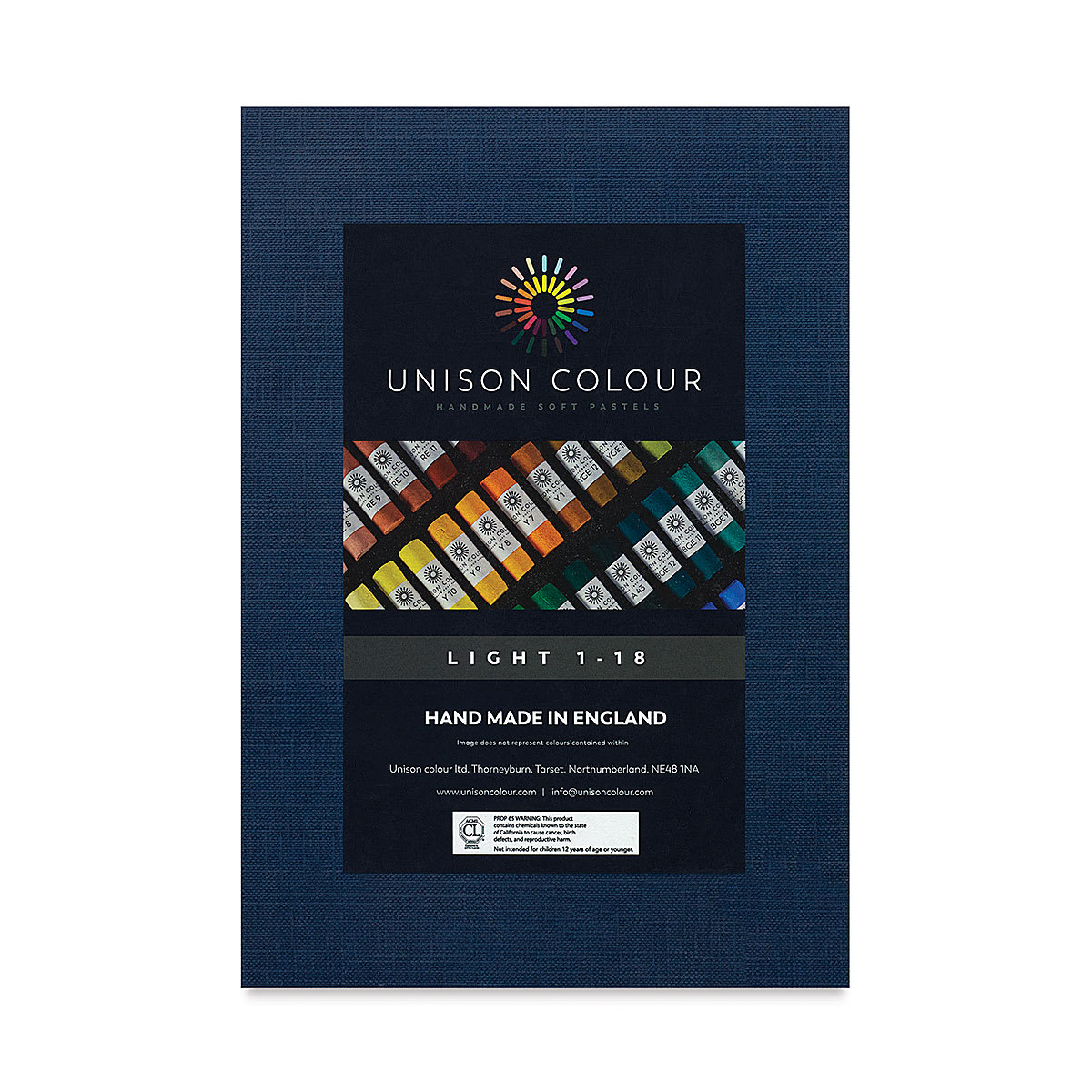 Unison Handmade Pastel Set - Light Colors, Set of 18, Full Stick
